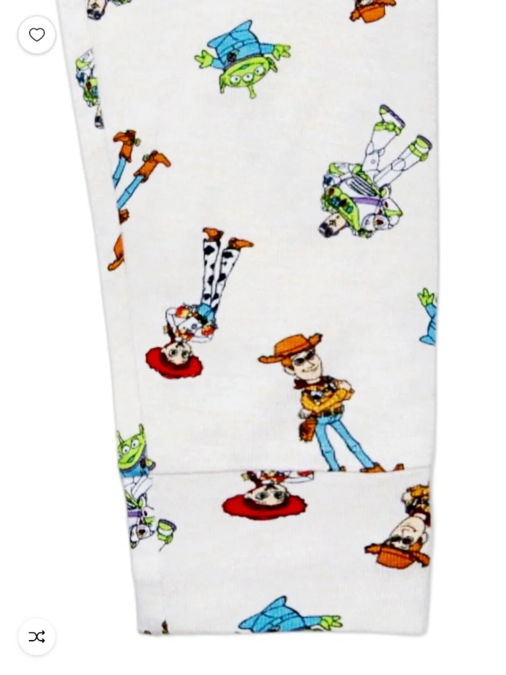 Toy Story Gang White 2 PC Unisex Pajama Set 5T NWT